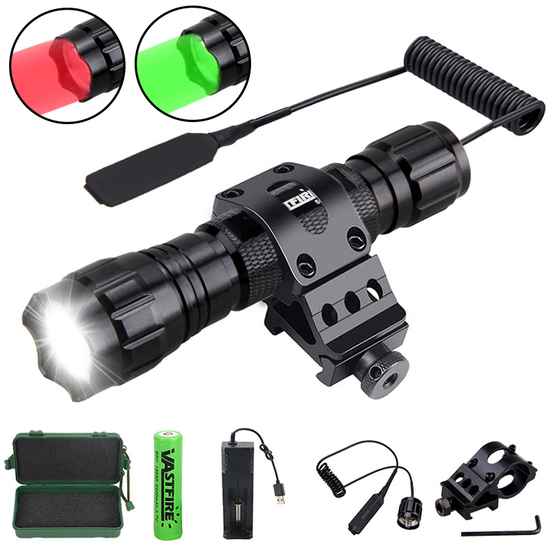 Hunting Thermal Imaging Scope - Taktik Avcılık El Feneri Beyaz/Kırmızı/Yeşil Led